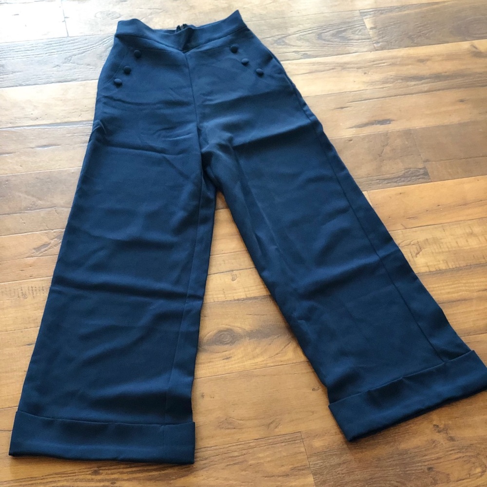 High waist palazzo dress pants
